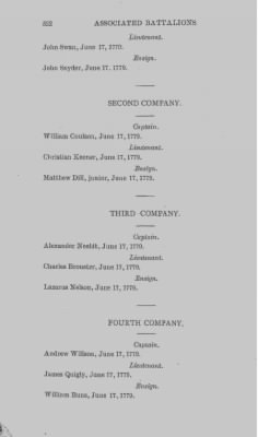 Volume XIV > Muster Rolls and Papers Relating to the Associators and Militia of the county of York.