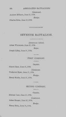 Volume XIV > Muster Rolls and Papers Relating to the Associators and Militia of the county of York.