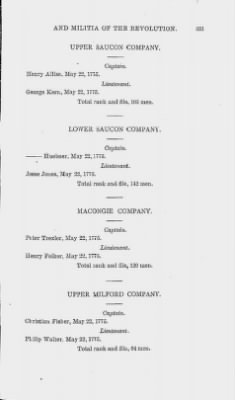 Volume XIV > Muster Rolls and Papers Relating to the Associators and Militia of the County of Northampton.