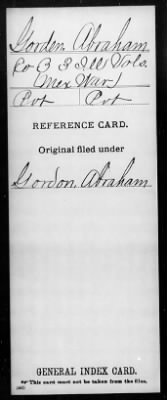 Thumbnail for Abraham > Gorden, Abraham (Pvt)