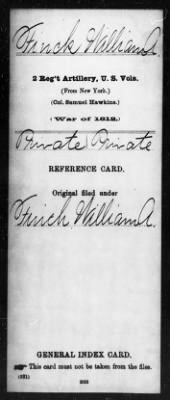 Thumbnail for William A > Finck, William A (Pvt)