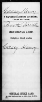 Thumbnail for Henry > Ceasey, Henry (Pvt)