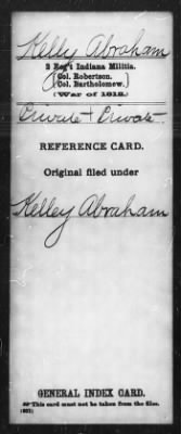 Thumbnail for Abraham > Kelly, Abraham (Pvt)