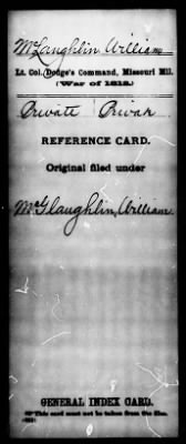 Thumbnail for William > McLaughlin, William (Pvt)