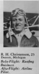 Bob Christenson in his flight school yearbook.