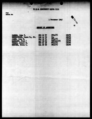 Grundy (APA-111) > 1945