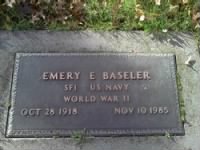 Thumbnail for Emery Emil Baseler Grave Marker