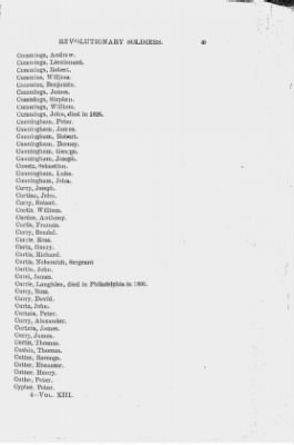 Thumbnail for Volume XIII > Alphabetical List of Revolutionary Soldiers 1775-1783.