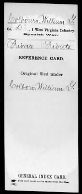 Thumbnail for William G > Colbourn, William G (Pvt)