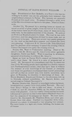 Thumbnail for Volume XV > Journal of Major Ennion Williams, on His Journey to the American Camp at Cambridge, in New England. 1775.