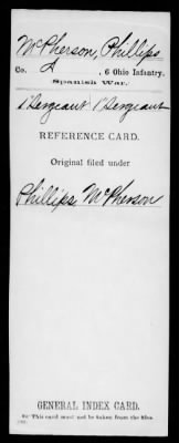 Thumbnail for Phillips > McPherson, Phillips (1 Sergeant)