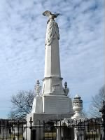 Monument at the grave of Andrew & Eliza Johnson