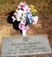 Grave Marker of Walton Norris.