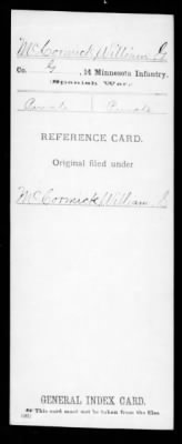 Thumbnail for William G > McCormick, William G (Pvt)