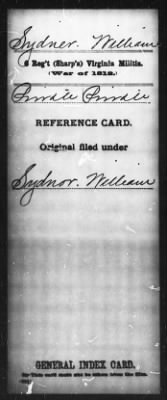 Thumbnail for William > Sydner, William (Pvt)