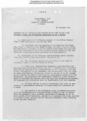 Thumbnail for General Correspondence Files > Joint Property Control And Restitution Commission: Control Agreement And Working Party Reports