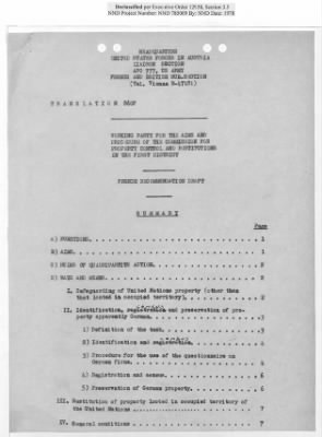 Thumbnail for General Correspondence Files > Joint Property Control And Restitution Commission: Control Agreement And Working Party Reports