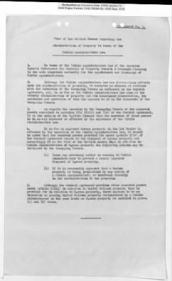 Thumbnail for General Correspondence Files > Joint Property Control And Restitution Commission: Control Agreement And Working Party Reports