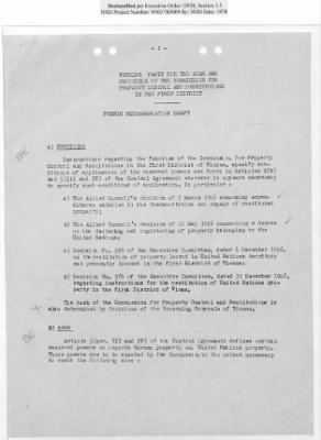 Thumbnail for General Correspondence Files > Joint Property Control And Restitution Commission: Control Agreement And Working Party Reports