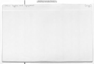 Thumbnail for General Correspondence Files > Office Supplies And Equipment