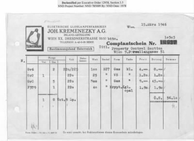 Thumbnail for General Correspondence Files > Office Supplies And Equipment