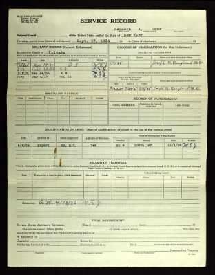 Oswego Armory > Enlistment and Service Records