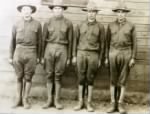 Huebner Lawrence and Harry in the Army boot camp with Ed Petry and Frank Hamilton 1917.jpg