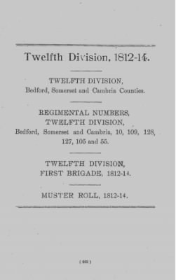 Thumbnail for Volume VII > Twelfth Division, 1812-14