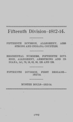 Thumbnail for Volume VII > Fifteenth Division--1812-14