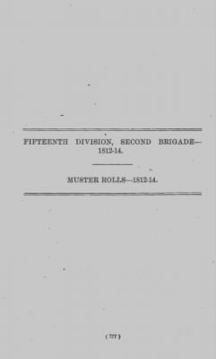 Thumbnail for Volume VII > Fifteenth Division, Second Brigade--1812-14