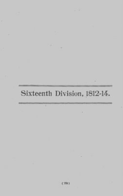 Thumbnail for Volume VII > Sixteenth Division, 1812-14