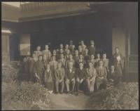 Stout and Japanese officials, 1946.jpg