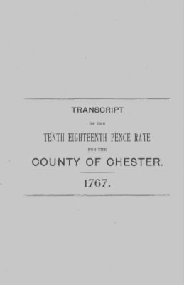 Thumbnail for Volume XI > Transcript of the Tenth Eighteenth Pence Rate for the County of Chester. 1767.