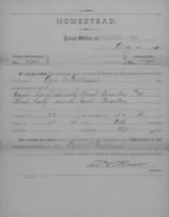 Ozro H Gillespie 1890 Entitled to Homestead Patent.jpg