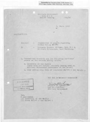 Thumbnail for Claims and Restitution Reports on Property Administered by the Military Government in Salzburg > S3 1008 Ta Hermann Göring (Schloss Mauterndorf) (N D; 1945-1946)