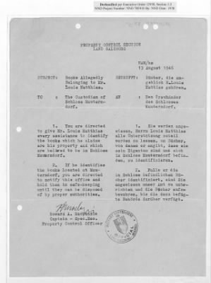 Thumbnail for Claims and Restitution Reports on Property Administered by the Military Government in Salzburg > S3 1008 Ta Hermann Göring (Schloss Mauterndorf) (1947-1948)