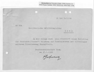 Thumbnail for Claims and Restitution Reports on Property Administered by the Military Government in Salzburg > S3 1008 Ta Hermann Göring (Schloss Mauterndorf) (1947-1948)