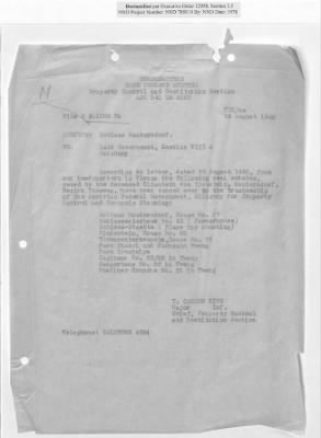 Thumbnail for Claims and Restitution Reports on Property Administered by the Military Government in Salzburg > S3 1008 Ta Hermann Göring (Schloss Mauterndorf) (1947-1948)