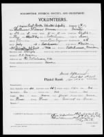 US, Spanish-American War Service Records - Florida, 1898 record example