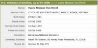 Veterans Grave Index-Vance N. Van Hovel.jpg