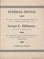 Thumbnail for Israel E Billman Funeral Notice.jpg