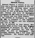 Thumbnail for Edward Walton Obit - Burlington weekly free press., December 27, 1917, Page 5.PNG