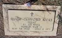 Thumbnail for Ricks, Hugh Clifford - Military Grave Marker.jpg