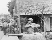 Walton Walker and Major General Lindsay Silvester, France, late Aug 1944.jpg