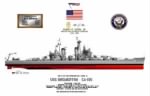 Thumbnail for Heavy Cruiser USS Bremerton CA-130-1955 Profile Naval Art Data Print.jpeg