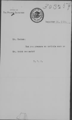 Thumbnail for Old German Files, 1909-21 > Irwin W. Brink (#303254)