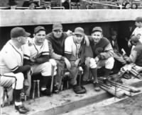 Thumbnail for Manager Gabby Hartnett, left, in 1940 at Wrigley Field with his starting pitchers Claude Passeau, from left, Bill Lee, Larry French and Vern Olsen..jpg