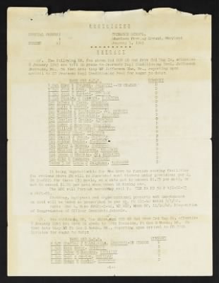 Thumbnail for Unit Records > 5 Jan 1943, Special Orders, Ordnance School