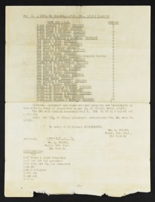 Thumbnail for Unit Records > 5 Jan 1943, Special Orders, Ordnance School