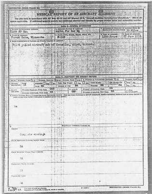 Thumbnail for Service Records > Report of Aircraft Accident, Louis M Walton